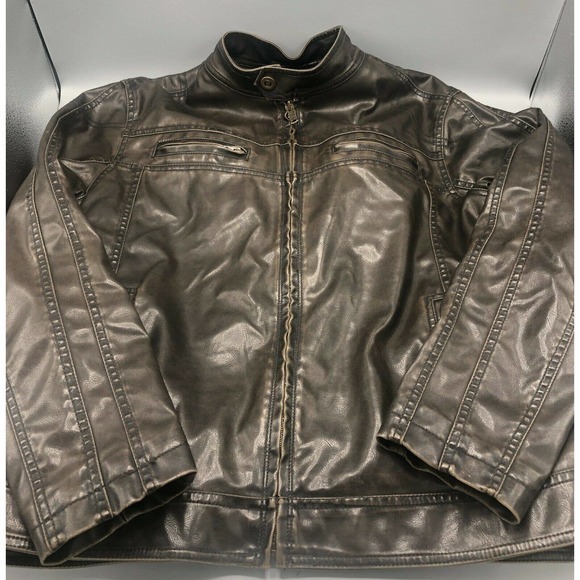 Columbia Bomber Style Hooded Jacket Mens Large Dark Brown Fleece Lined